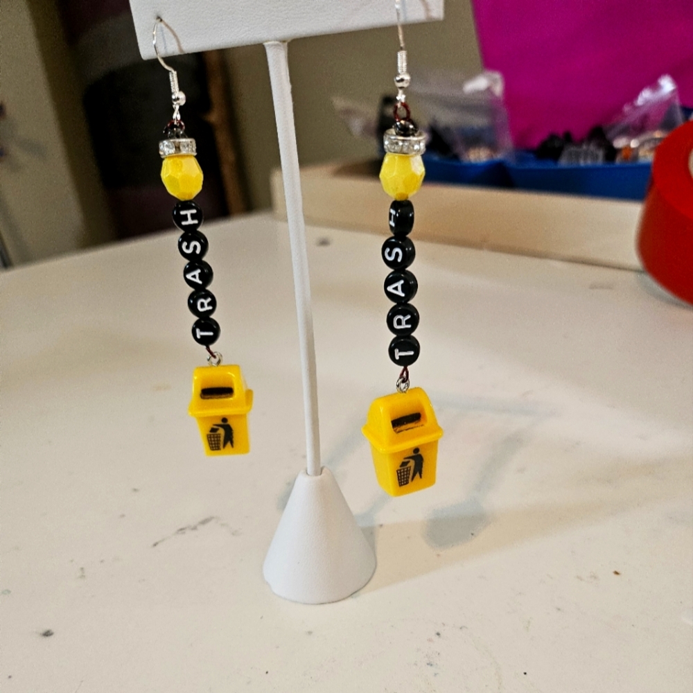 Rare 1 of a kind trash earrings